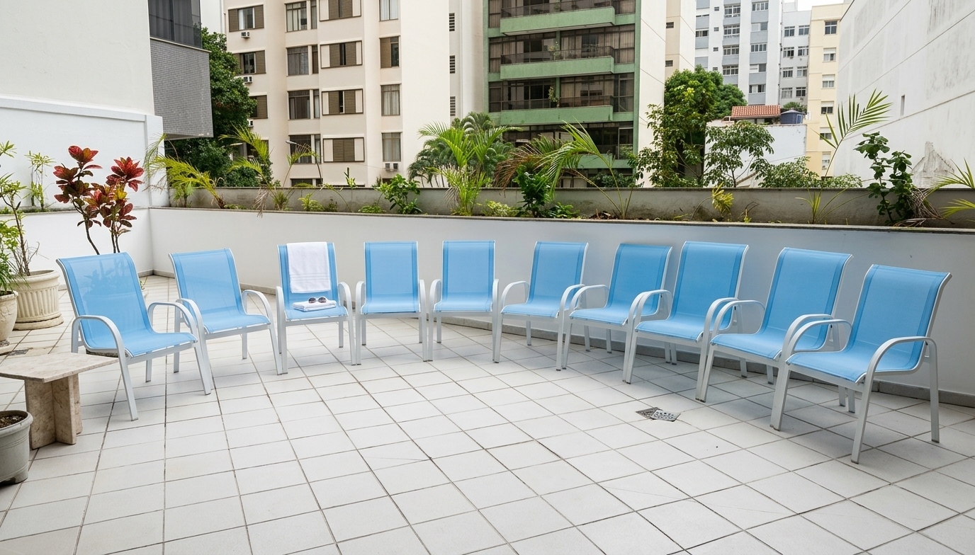 Detalhe de tela Sling premium com costura fina